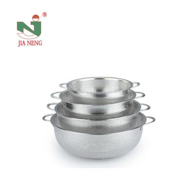 China Sustainable Wholesale 16.5 To 28.5cm Double Handles For Stainless Steel Colander for sale