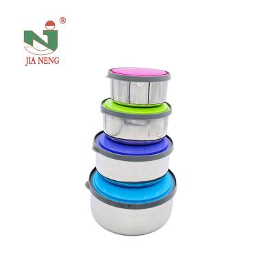 China Stainless Steel Viable Promotional Lunch Box Different Capacity Universal Round Leakproof Sauce Food Container for sale