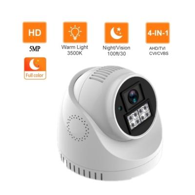 China Hot Lightweight 5MP Starlight AHD Night Vision 4in1 Night Vision Colorful LED Camera Dome High Definition Indoor Security Camera for sale