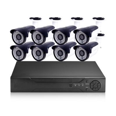 China NIGHT VISION 5MP 8CH HD CCTV AHD DVR Kit System 8Pcs Bullet Camera Set With Analog DVR AHD Camera Kit Night Vision HD CCTV Camera System for sale