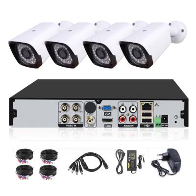 China OEM 4CH 8CH HD 1080P NIGHT VISION 2MP CCTV AHD DVR Kit System 4Pcs 2MP Bullet Camera Set with DVR CCTV Surveillance System for sale