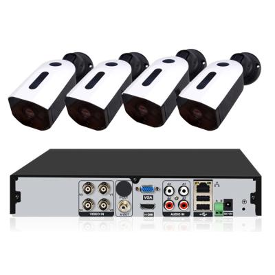 China 2MP OEM 4CH 8CH HD 1080P CCTV AHD DVR Kit System 4Pcs 2MP Bullet Camera Set With DVR OEM VK-DVR2004A for sale