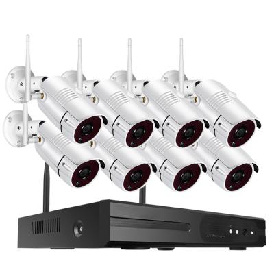 China 2MP H.265 1080P 8ch CCTV Night Vision NVR Waterproof Cameras VK-NVR2008B-WIFI 2MP Camera Wireless Outdoor IP Wifi System HD Kit P2P Camera Security System for sale