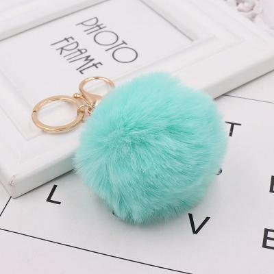 China High Quality Factory Direct Sales Multicolor Cute Fluffy Ball Plush Key Chains Pom Pom Keychain for sale