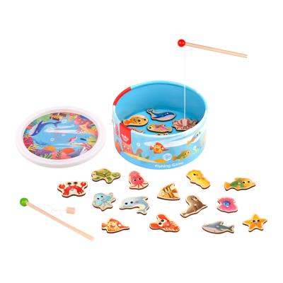 China Tooky Games 2020 New Design Colorful/Safe/Environmental Wooden Ocean Magnetic Fishing Toys for sale