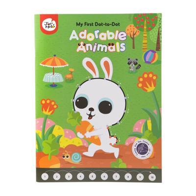 China office & Custom Magic School Kids Color Adorable Animals Painting Printing Paper Coloring Dot-to-Dot Drawing Book for sale