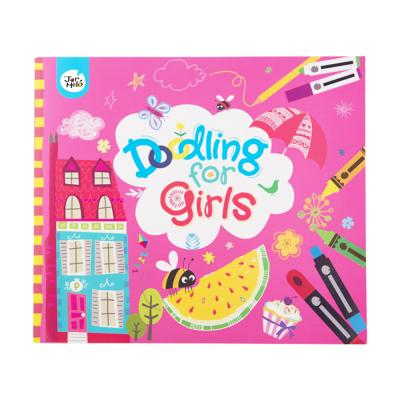 China office & Custom Children's School Paper Drawing Doodling Book Educational Lovely Girls Coloring Printing Drawing Toy Set for sale