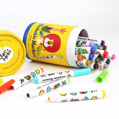 China office & School 24 Colors Graffiti Custom Portable Magic Marker Washable Watercolor Pen Painting Set For Kids for sale