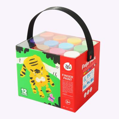 China Wholesale Professional Baby Kids Finger Art Dye Colorant Kid Safe Paint 12 DIY Colors Set for sale