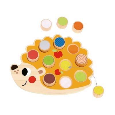 China 2021 New Games Kid's Colorful/Safe/Environmental Creative Sensory Hedgehog Wooden Toy for sale