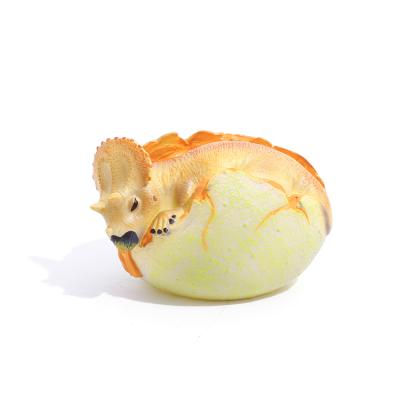 China Creative Plastic Cartoon Toy 2020 New Triceratops Dinosaur Egg Toys With Flashing LED Lights for sale