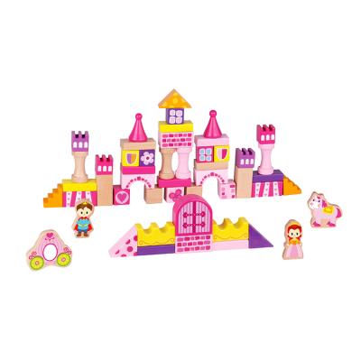 China Hot Sale New Arrival Colorful/Safe/Environmental Kids Wooden Children 50pcs Colorful Toy Wooden Castle Block - Toys Princess for sale