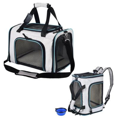 China Small Breathable Luxury Foldable Travel Carry Bag Animal Carriers Backpack Cat Dog Pet Carrier Handbag for Pet for sale