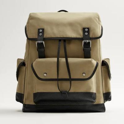 China OEM Natural Eco-friendly Waterproof Canvas Laptop Backpack Men Travel School Bags, Canvas Backpacks For Men for sale