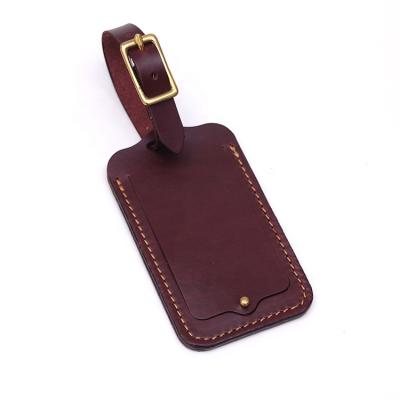 China High Quality Durable Daily Wholesale Airport Carry Travel Tag Leather Luggage Tag Empty Luggage Tags for sale