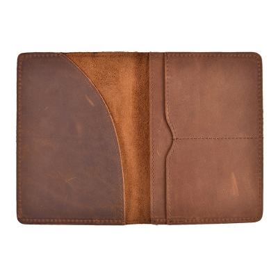 China Wholesale Thin Wallet Passport Holder Slim Travel Passport Genuine Leather Cover for sale