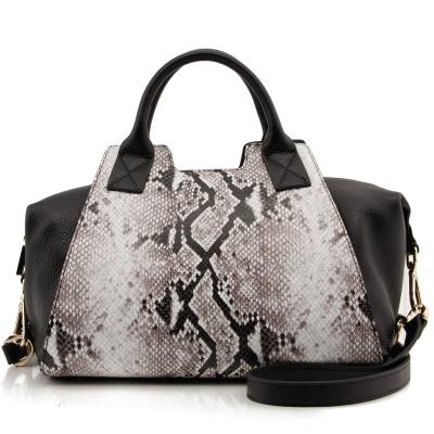 China New Luxury Fashion Python Skin Genuine Leather Handbags For Ladies for sale