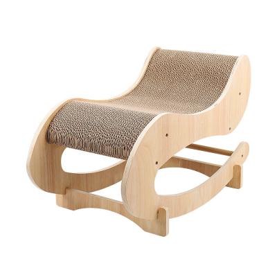 China High Quality Viable Chair Form Interactive Modern Cat Climbing Scratcher Board Pet Cat Scratcher for sale