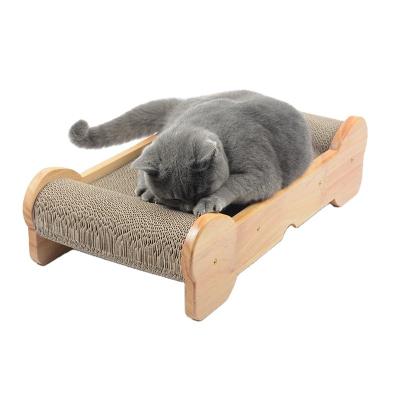 China Sustainable Pet Supplies Modern Corrugated Paper Beds and Bone Pine Bed Pet Accessories for sale