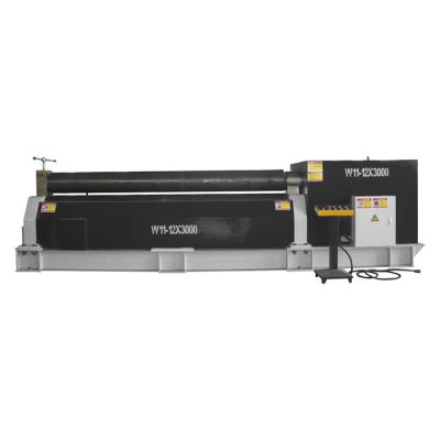 China 3 Máquina de flexión de rodillos de placa de rodillo para chapa de metal Máquina de rodamiento de chapas de acero W11-12 × 3000 en venta