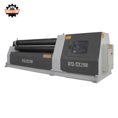 China Máquina de laminado de placas de acero 4 rodillos de chapa hidráulica CNC Máquina de flexión de cono 12x2500mm en venta