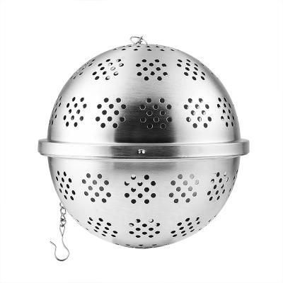 China Viable 304 Stainless Steel Ball Household Soup Filter and Tea Strainer Weibao Tea Ball Stew Spice Box Soup Braised Braised Pot Ball for sale