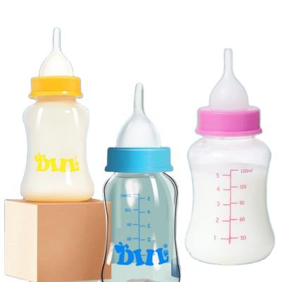 China Amazon New Pet Puppy Cat Sustainable Feeding Bottle 5 Piece Set 150ml Slow Feeder Large Cat and Dog Pet Feeding Bottle for sale