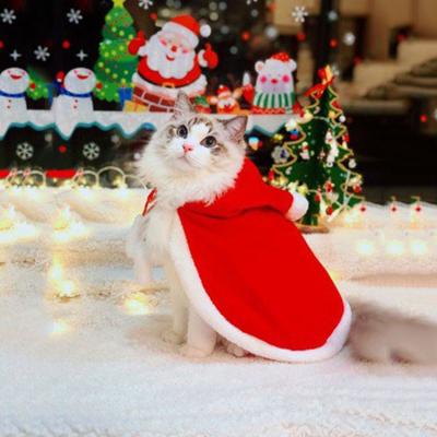 China Amazon Stocked Border Christmas Puppy Shawl Coat Clothes Pet Coat Pet Clothes New for sale