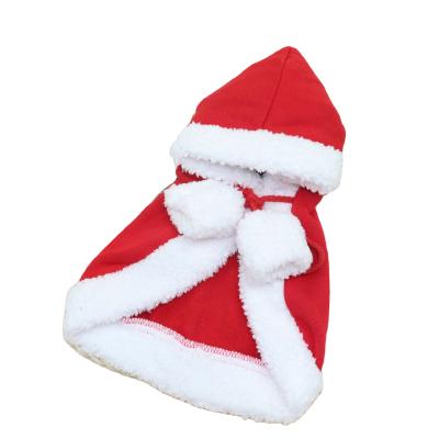 China Strange Pet Little Red Hood Stocked Coat Christmas And New Year Pet Clothes for sale