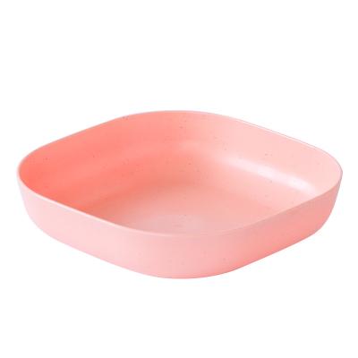 China Sustainable Biodegradable Plastic Household Fruit Dish Household Dinner Plate PP Straw Wheat Environmentally Friendly Dinner Dish for sale