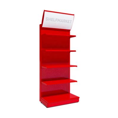 China Supermarket Display Stand Metal Oil Bottle Display Rack Easy Assembly Customized Shelving Display Stand for sale