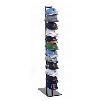 China Supermarkets or shops 12 shelf POP wire hat tower floor display hat display stand for sale