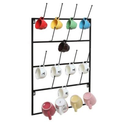 China Custom Wire Double Sided Metal Peg Bottle Cup Counter Display with Hooks for sale