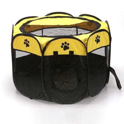 China Breathable Safe Foldable Comfortable Oxford Puppy And Cat Outdoor Animal Cage And Mesh Material Portable Dog Pet Crib Cave for sale