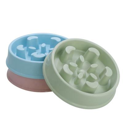 China Automatic Safe Non-Toxic Prevention Dog Food Slow Clogging Bowl Non-slip Around Healthy Care Training Tableware Raised Pet Bowl Cat for sale