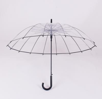 China Contemporary High Quality 16K 23 Inch Environmental Strong Clear Transparent Umbrella for sale