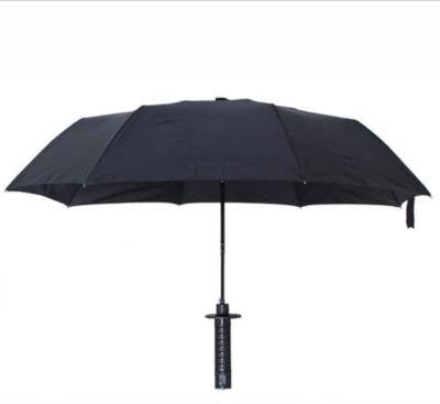 China New Design Umbrella Uncommon Sword Samurai KatanaJapanese Samurai New Contemporary Fold Automatic Umbrella for sale