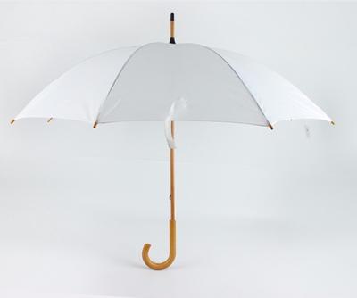 China Highly Recommended Waterproof White Wooden Handle Dollar Wedding Umbrella Direct Selling Traditional Highly Recommended Umbrellas for sale