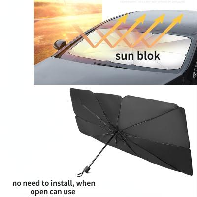 China Farmhouse Wholesale Car Hot UV Against Sunscreen Shade Windshield Car Sun Shade Car Fold Umbrella for sale