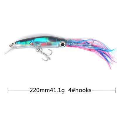 China ABS Material Squid Skirt Fishing Lure Minnow 14cm/40g Crankbait Wobblers 3D Eyes Perch Artificial Bait Pike Carp Bait Swim Bait Fishing PESCA for sale