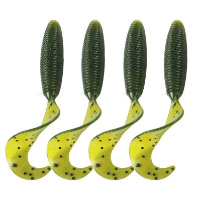 China Artificial PVC Fishing Lure Bait 55mm Soft Worm Silicone Fishing Lure With Salt Smell Carp Bass Pesca Fishing Takcle for sale