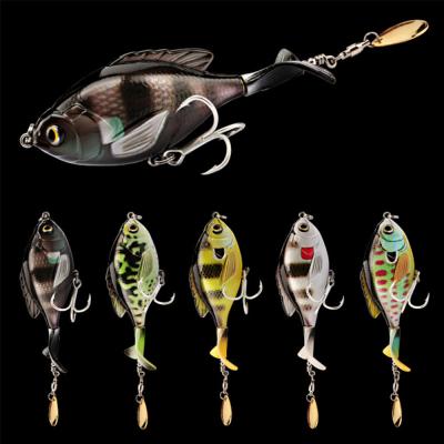 China Trout Bass Pike Soft Fishing Lures Baits Big Lie Plopper Bass Lure 0.46oz/3.94 Inch Artificial Hard Bait Topwater Floating Fishing Lures for sale