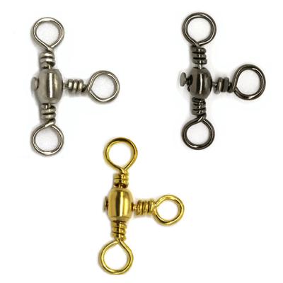 China Stainless or Brass Japanese Style Connecting Fishing Trigeminal Swivel Sea Fishing Accessories Swivel Tri-prong T-Shaped Connector Fishing T for sale