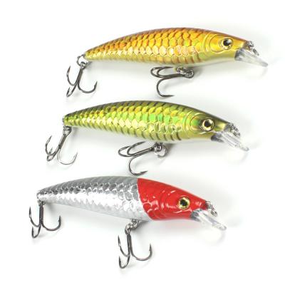 China ABS Plastic Fish Scales Minnow Fishing Lures Wholesale 90mm Minnow 10g Floating Lure Hard Beach Walker Pesca Bass Fishing Bait for sale