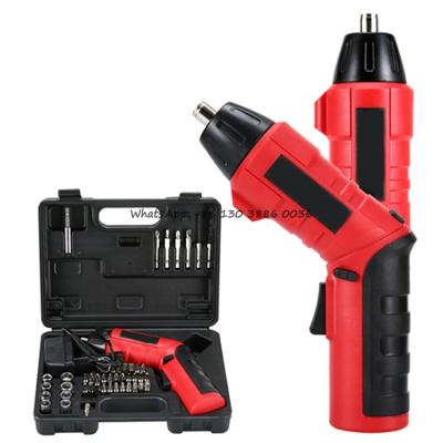 China DIY Woodworking Tools Home Rechargeable Electric Drill Kit Twistable Handle Portable Repair Tool 4.8V Mini Electric Screwdriver Set Cordless Quickly for sale