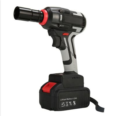 China Cordless Brushless Impact Cordless Impact Wrench High Torque Automobile Tires Installing Repair Tool Impact Wrench Electric Lithium Rechargeable Wrench for sale