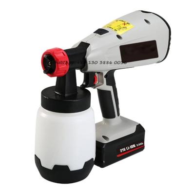 China 800W Motor Electric Paint Spray Gun Lithium Cordless Airless Handheld Anti-Gravity Multifunctional Powerful Portable Sprayer HVLP Spray Gun for sale