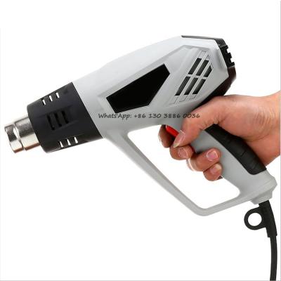 China 2000W 2 Speed ​​Temperatures Settings Industrial Multifunctional Electric Heating Hot Air Gun Cool/Hot Air With Nozzle Attachments Power Tool for sale