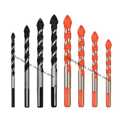 China Glass Pottery Tile Drill Bit Set 6/8/10/12mm Overlord Twist Alloy Triangle Marble Concrete Drill Bit For Metal Wall Brick Ceramic Drilling for sale