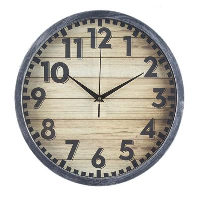 China Antique Style 12 Inch Plasticwallclock Colorful UV Printing Wall Clock For Home Office Decorative for sale